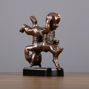 Figuras de Cobre de las Cuatro Felices, 30-50cm, Decoración para el Hogar, Regalo - Product Image 4