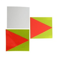 Plaque de signalisation réfléchissante triangulaire jaune-orange pour les nouveaux conducteurs à Singapour, avec feuille réfléchissante haute intensité