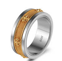 Anneaux rotatifs pour homme en argent sterling 925 RINNTIN NMR