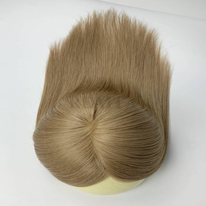Mono Topper avec NPU Chinois Vierge Cuticule Cheveux Humains Soie <span class=keywords><strong>Top</strong></span> Femmes Topper avec Clips - Product Image 6