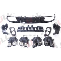 Kit diffuseur adapté pour Benz classe C W205 coupé 2014-2021 mise à niveau vers le modèle C43 C63 comprend des tuyaux d'échappement de diffuseur arrière