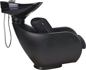 AYALA Thomas Silla de peluquería de diseño moderno con lavabo inverso Silla de peluquería negra para uso en salón - Product Image 5