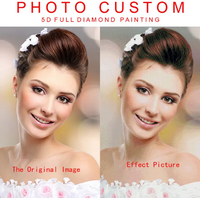 Photo personnalisée personnalisée DIY 5d Cprivate Picture Pet Baby Wedding Gift Mural Diamond Painting for Home Decor
