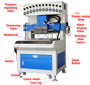 Máquina dispensadora de PVC con motor de alta productividad Máquina de etiquetas de silicona de 12 colores para figuras de dibujos animados 2D 3D 380V - Product Image 5