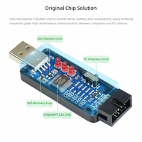 Módulo Serial UART de Grado Industrial Waveshare FT232, Convertidor USB a TTL con Chip Original FT232RNL