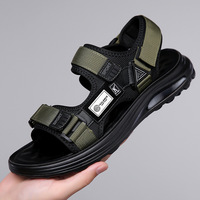 Sandales plates décontractées pour hommes, été, extérieur, antidérapantes, conduite, semelle épaisse, coussin d'air, plage, pour adolescents, marque OEM, modèle JJ0010