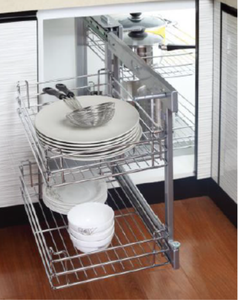 Self-locking Kitchen Cabinet Metal Blind Pantry Magic <strong>Corner</strong> <strong>Baskets</strong> - Product Image 5