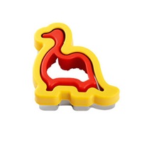 Vente chaude : Moule à biscuits en acier inoxydable en forme de dinosaure, emporte-pièce et scellant pour sandwichs, coupe-légumes et fruits écologique pour enfants, ustensiles de pâtisserie DIY