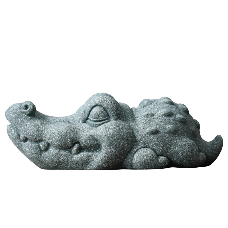 Украшение для домашних питомцев, чай из голубого песка, крокодил, гиппопотам, настольное украшение в виде животного, аквариумный ландшафт, креативное украшение