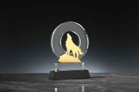 Trophées en cristal K9 en gros YZ, plaques de remise de diplôme personnalisées, base en cristal noir, style sportif écologique, gravure personnalisée