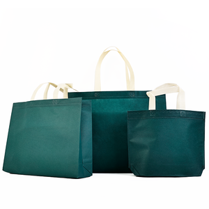 Tissu non tissé laminé de sac à poignée en gros de haute qualité avec logo personnalisé réutilisable <span class=keywords><strong>pour</strong></span> l'emballage des courses de chaussures d'épicerie - Product Image 1