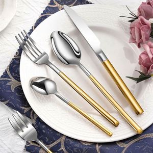 18/10 Stainless Steel Cutlery Set Custom Silver Gold <b>Black</b> <b>Rose</b> Gold Knife Fork Spoon Silverware Hotel Restaurant Flatware Set - Product Image 3