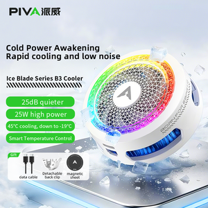 Мобильный охлаждающий вентилятор PIVA B3 25W для игр с цветной LED-подсветкой, полупроводниковый кулер для телефона с магнитным и вращающимся креплением для PUBG - Product Image 2