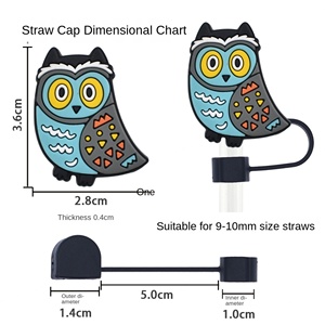 High Quality for Certified Eco-Friendly Reusable Modern Cartoon <b>Straw</b> <b>Hat</b> Halloween Series 10mm Detachable PVC Soft Accessories - Product Image 2