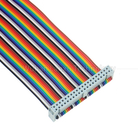 Cable Plano Flexible de PVC FFC de Múltiples Colores, 10 Pines, 20, 30, 40, 50 Pines, IDC 2.54mm, 2.0mm, 1.27mm, para Uso en Computadoras
