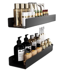 Estante de Almacenamiento de Plástico Plegable Ecológico para Baños, Montado en la Pared o en el Esquina, con Instalación sin Perforaciones - Product Image 1