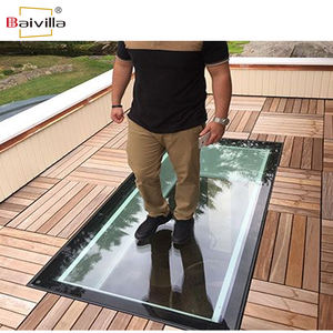 Acabado antideslizante de alta resistencia para caminar en el sistema de ventana de techo plano tragaluces de vidrio transitables para cubiertas - Product Image 2