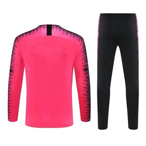 Thaand Warm up giacche da <span class=keywords><strong>calcio</strong></span> Logo personalizzato Club mezza cerniera <span class=keywords><strong>tuta</strong></span> da <span class=keywords><strong>calcio</strong></span> uomo ragazzi ragazze <span class=keywords><strong>rosa</strong></span> strisce nere <span class=keywords><strong>tuta</strong></span> da allenamento - Product Image 2