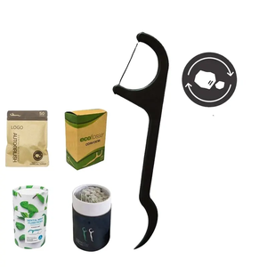 Thân Thiện Với Môi Vegan Lụa Răng Nha Khoa Flosser Số Lượng Lớn Than Tre Nha Khoa Chỉ Tỉa Cho Vegan Răng Pick Kit - Product Image 3