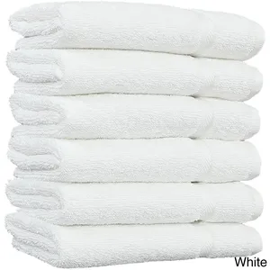 White Towels 100% Cotton Terry Washcloth Custom Bath Towel for Spa or Hotel