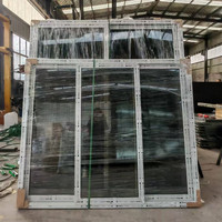 China Factory UPVC PVC 3 Paneele doppelt getöntes reflektieren des Glass chiebe fenster mit Bildschirm