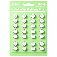 Batería de Botón Alcalina LR44 AG13 A76 de 1.5V, Alta Capacidad, Empaque Personalizado OEM/ODM