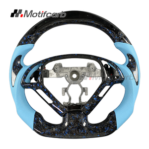 Volant en carbone forgé bleu personnalisé avec affichage LED intelligent pour Infiniti G37 G35 G35S G37S EX37 EX35 QX50 Q60 2007-2017 - Product Image 1
