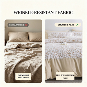 Parure de lit en polyester 4 pièces : Housse de <span class=keywords><strong>couette</strong></span>, drap plat, taies d'oreiller – Microfibre douce pour hôtel et maison (tailles Queen et King) - Product Image 5
