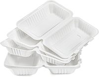 9 "x 6" Compartiment unique Sortez les conteneurs alimentaires Bagasse Jetable Clamshell to Go Conteneurs