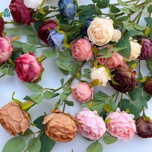 Rosas Artificiales de Seda con Tallo Individual, Decoración Realista para el Hogar, Estilo Moderno, Arreglo Floral Hecho a Mano - Product Image 1