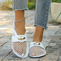 Chaussures plates Mary Jane respirantes en maille pour femmes, à bout fermé et design léger en résille, idéales pour un usage décontracté