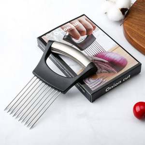 Vente flash : Trancheuse à viande en acier inoxydable, support pour éplucheur de tomates, support pour citron, trancheuse multifonctionnelle, support pour oignon avec 10 dents - Product Image 5