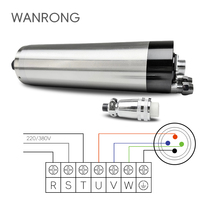 Moteur de broche CNC 65 mm 1,5 kW ER11 24000 tr/min à refroidissement par eau, direct usine, pour machine de gravure, fraisage et routage industrielle