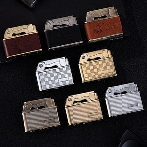 Vintage classico <span class=keywords><strong>accendino</strong></span> in pelle Custom cherosene riutilizzabile <span class=keywords><strong>regalo</strong></span> aziendale ricaricabile per accessori per fumatori - Product Image 6