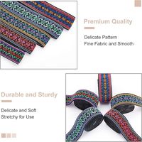 Bande élastique jacquard ethnique 25 mm motif chevrons pour couture décorative DIY, textiles de maison, matériaux pour poignets - Minimum 50 yards