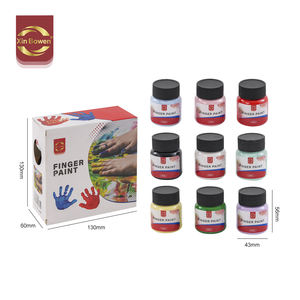 Xin Bowen 9 couleurs 50ML peinture au doigt peinture professionnelle non toxique bricolage peinture au doigt pour enfants peinture avec rapport MSDS/CE - Product Image 2