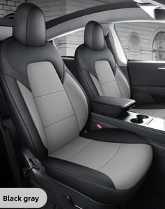 Housse de siège de <span class=keywords><strong>voiture</strong></span> en cuir nappa adaptée à la housse de siège Tesla Model 3Y et au coussin de siège General Motors - Product Image 6