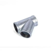 Raccords de tuyauterie en fonte malléable, branche latérale en Y à 45 degrés |   Raccord en T fileté noir ASTM A197 Classe 150 pour eau, gaz et huile
