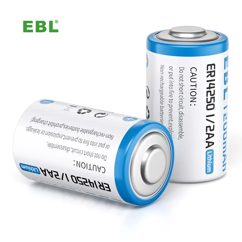 Batería de litio de alto rendimiento, AA, tamaño ER14250, 3,6 V, 1200mAh, para sistemas de alarma