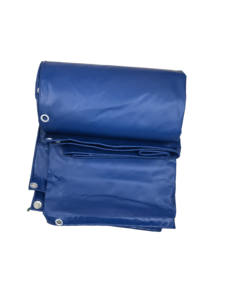 Bâche en PVC laminée double face imperméable de couleur bleue de l'usine de bâches Xiangguang de Yiwu - Product Image 4