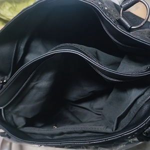 Bolso grande para mujer, europeo, americano, suave, de cuero PU, cierre de cremallera, un solo hombro, gran capacidad, portátil, de verano, bolso de mano Retro - Product Image 5