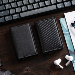 TILONSTAR TVC201 Low Moq Customization Black Leather Multifunctional RFID Protection Aluminum Credit <b>Card</b> <b>Holder</b> <b>Wallet</b> - Product Image 6
