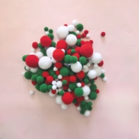 Pompons en feutre coloré boule fil de coton pompons fête et bébé pépinière bijoux décoratifs faisant des fournitures d'artisanat