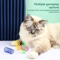 Juguete de Plástico Colorido para Mascotas, Juguete Interactivo para Gatos con Movimiento de Rebote, para Entretenimiento Autónomo