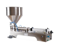 Machine de remplissage de liquides semi-automatique pneumatique à une buse pour fluides à haute viscosité, distributeur de liquides, machine de remplissage de pâte, de confiture, de sauce, de miel