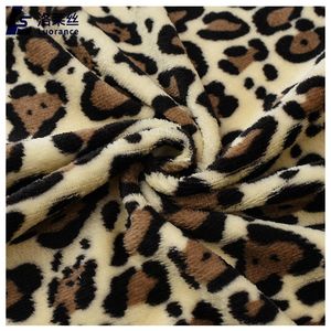 Tela de Franela con Estampado de Leopardo, Tela de Manta de Doble Cara - Product Image 3