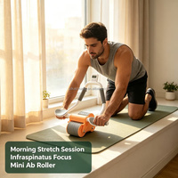 Rodillo de Ejercicio con Diseño Silencioso y Rebote Automático para Adultos, Hombres y Mujeres, para Entrenamiento Abdominal, Reducción de Cintura y Quema de Grasa