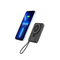 Chargeur portable sans fil magnétique avec câble USB-C 10000mAh 18W PD Batterie sans fil à charge rapide