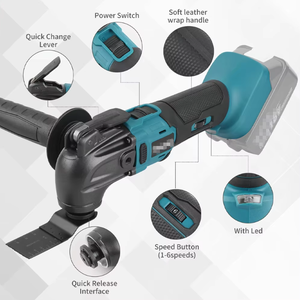 Machine de découpe vibrante multifonctionnelle 18V, un outil polyvalent pour le démontage de sols, le démontage de canalisations, la découpe et le polissage - Product Image 1
