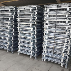 <span class=keywords><strong>Cage</strong></span> de stockage en treillis métallique <span class=keywords><strong>Cage</strong></span> de stockage pliable empilable à usage intensif avec roues <span class=keywords><strong>Cage</strong></span> en treillis métallique en acier galvanisé - Product Image 4